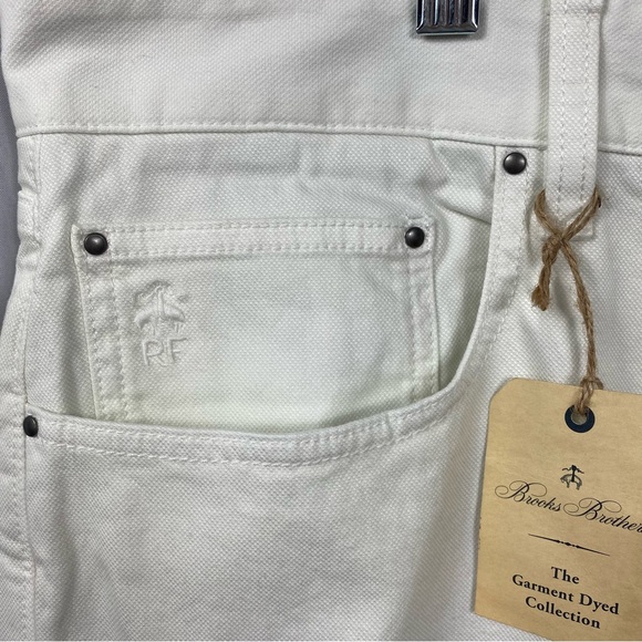 Brooks Brothers Jeans, White, Classic, Red Fleece Line, 98% Cotton, 2% Elastane - Picture 11 of 15